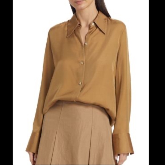 Vince Tops - VINCE
Camel Silk Blend Shirt, New, XL